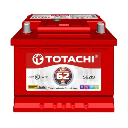 Totachi L2L prémium akkumulátor, 12V 62Ah 540A J+ EU, magas