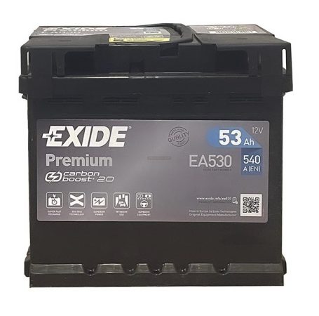 Exide Premium 12V 53Ah Jobb+ EA530 - Autó-Motor-Akkumulátor