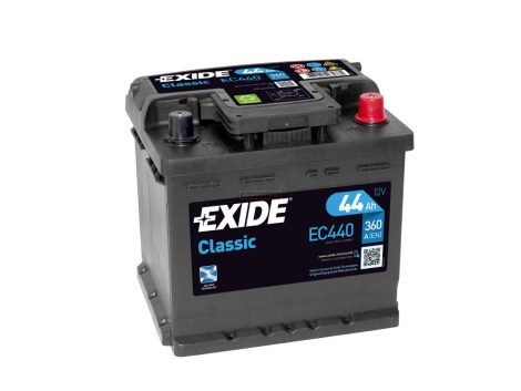 Exide Classic autó akkumulátor 12V 44Ah jobb+ EC440