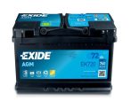 Exide Start Stop AGM akkumulátor 12V 72Ah 760A jobb+